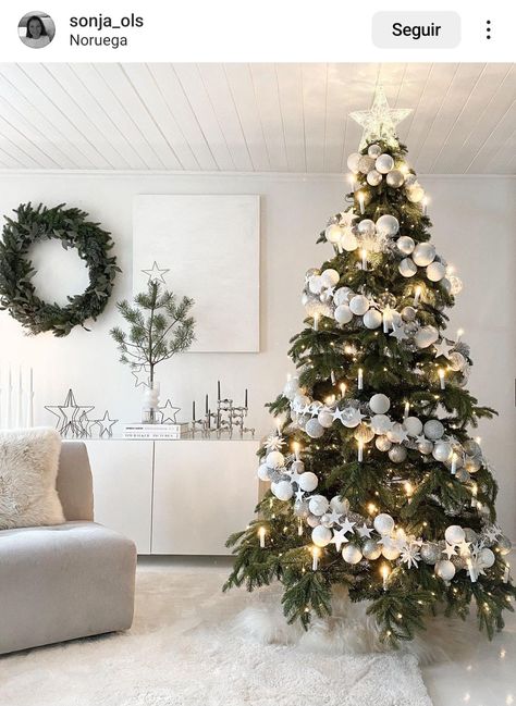 Christmas Tree Inspo, Pretty Christmas Decorations, Christmas Tree Decorating Themes, Creative Christmas Trees, Elegant Christmas Trees, Christmas Decor Inspiration, Christmas Themes Decorations, Unique Christmas Decorations, A White Christmas