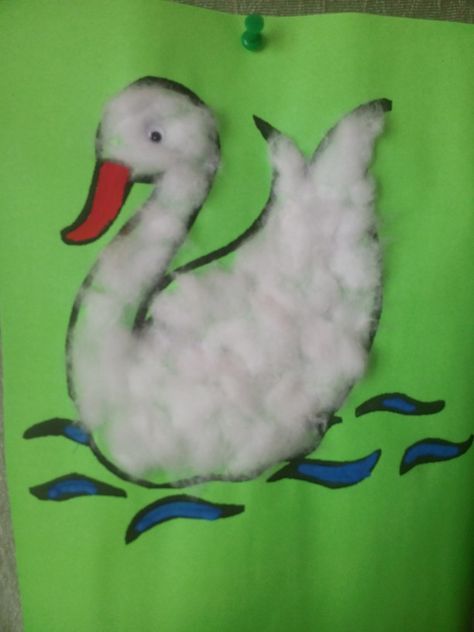 Cotton swan Bird Activities For Kids, Bird Activities, Swan Bird, Camping With Kids, Diy Easy, Easy Diy Crafts, Letter S, 12 Days, Easy Crafts