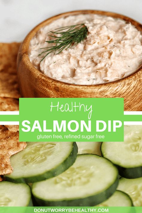 Perfectly smoked salmon, plain greek yogurt, some fresh herbs and spices are all you need for the perfect healthy salmon dip that is fresh and delicious! Salmon Dip Recipes, Dairy Free Recipes Easy, Salmon Dip, Whole 30 Snacks, Smoked Salmon Salad, Smoked Salmon Dip, Quick Easy Healthy Meals, Refined Sugar Free Recipes, Healthy Party Food