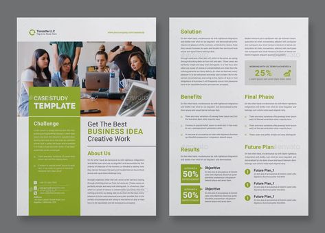 Case Study Template Word 2 Pager Design, Social Media Case Study, B2b Design, Case Study Layout, Services Brochure, Company Flyer, Company Profile Presentation, Design Print Layout, Case Study Template