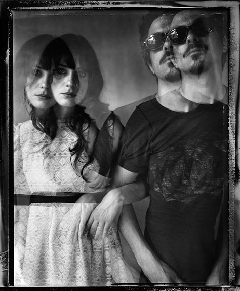 She & Him by Danny Clinch She And Him Band, Duo Photoshoot, Band Photoshoot, Band Photography, Rock N’roll, Evanescence, Smooth Jazz, She & Him, Zooey Deschanel