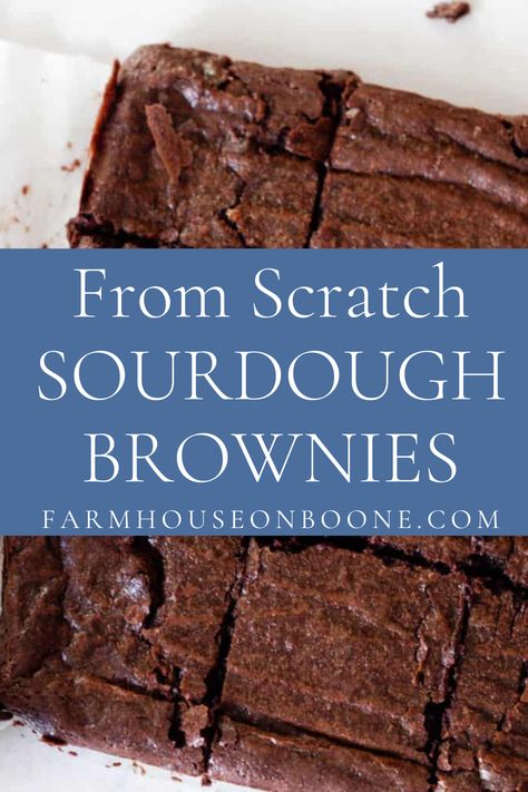 Sourdough Brownies Little Spoon Farm, Sourdough Brownies Cocoa Powder, Sour Dough Brownie Recipes, Sourdough Brownies Farmhouse On Boone, Easy Sourdough Brownies, Sourdough Zucchini Brownies, Sourdough Brownie Recipes, Easy Sourdough Discard Brownies, Sourdough Discard Brownies Cocoa Powder