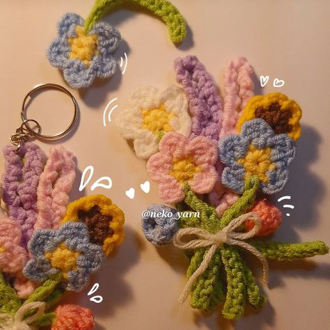 💐 mini boquet flowers 💐 #crochet #flower #boquet #cute #miniflowerbouquet #miniflowercrochet Crochet Flower Bouquet Free Pattern, Mini Crochet Flowers, Small Crochet Flower, Crochet Flower Bouquet, Flower Boquet, Flowers Crochet, Small Crochet, Crochet Flower, May 17