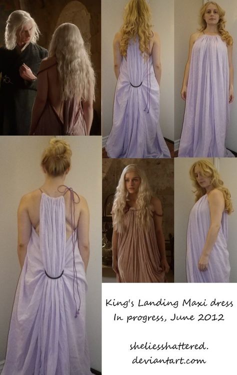 King's Landing Maxi - WIP by sheliesshattered Game Of Thrones Shae, Crazy Cosplay, Daenerys Targaryen Costume, Game Of Thrones Dress, Greek Garden, Scene Dress, Game Of Thrones Costumes, Natural Dye Fabric, Medieval Clothes