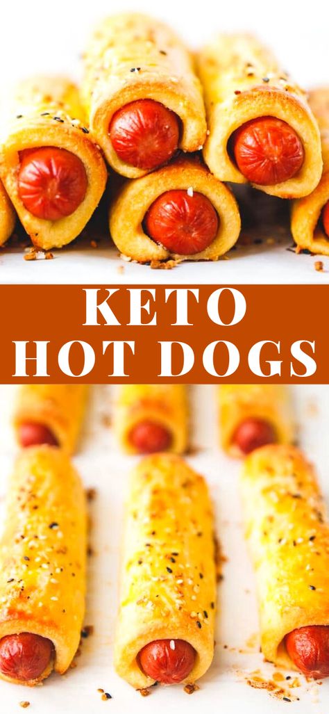 Keto Hot Dogs, Keto Apps, Healthy Hot Dog, Crescent Dogs, Pretzel Dogs, Fathead Dough, Everything Bagel Seasoning, Bagel Dog, Beef Hot Dogs