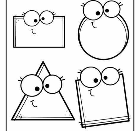 Shapes Preschool Printables, Coloring Pages Preschool, Teach English To Kids, Art Preschool, Creative Clips Clipart, Diy Preschool, Preschool Coloring Pages, Shapes Preschool, Christmas Crafts For Kids To Make