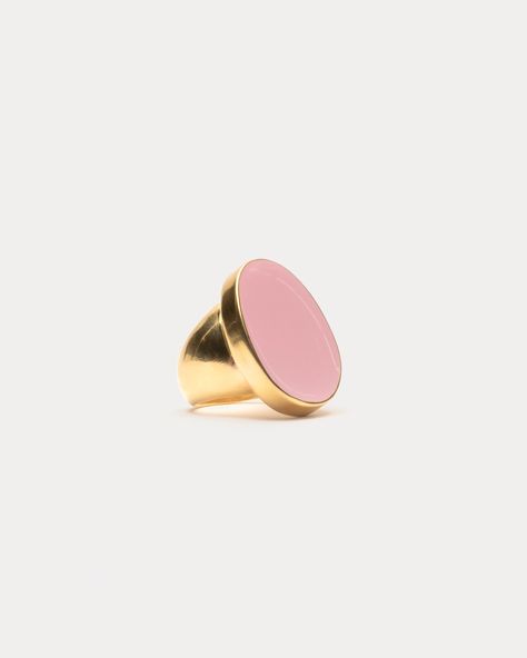 Enamel Palette Ring Pink - Frances Valentine Pink Jewerly, Turquoise Statement Ring, Frances Valentine, Band Fits, Turquoise Drop Earrings, Cabochon Ring, Hinged Bracelet, Rings Bracelets, Pink Ring