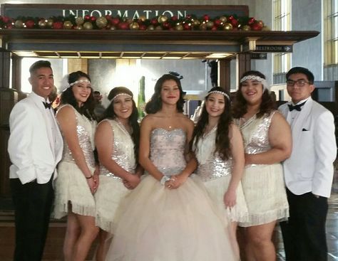 15th Birthday Dresses Quinceanera, Great Gatsby Quinceanera, 15th Birthday Dresses, Gatsby Quinceanera, Gatsby Sweet 16, Quinceanera Court, Gatsby Birthday, Gatsby Birthday Party, Quinceanera Theme