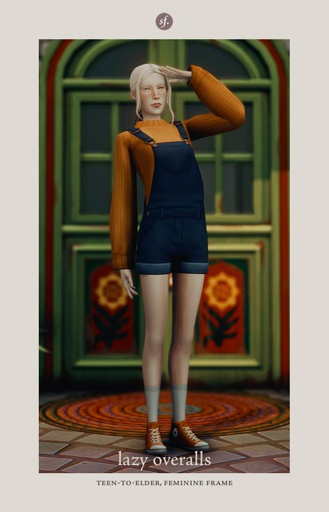 Sims 4 Overalls, Sims Stories, Sims Games, Female Clothes, Game 3, Ts4 Cc, Sims 4 Clothing, Cc Finds, Maxis Match