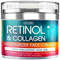 Retinol Cream for Face with Hyaluronic Acid – Collagen Face Moisturizer for Women and Men - Advanced Anti-Aging Formula for Lifting Skin – Reduce Wrinkles, Fine Lines and Dryness – 1.85 fl. Oz Face Mask For Wrinkles, Collagen Face Cream, Retinol Face Cream, Collagen Moisturizer, Hyaluronic Acid Moisturizer, Retinol Moisturizer, Cream For Face, Collagen Cream, Retinol Cream