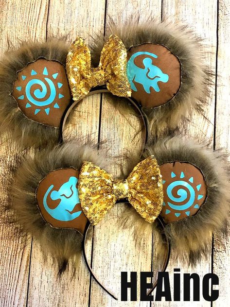 Disney Ears Diy, Lion King Ears, Animal Kingdom Ears, Animal Kingdom Outfit, Disney Ears Hat, Disney Bands, Lion King Disney, Pets Clothes, Diy Disney Ears