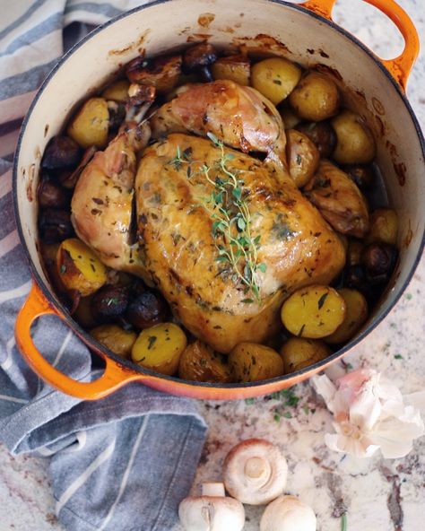 Dukkah Chicken, Truffle Oil Recipes, Chicken With Zucchini, Zucchini Ribbons, Tasty Meat, Herb Roasted Chicken, Take A Bath, Primal Recipes, Roast Chicken Recipes