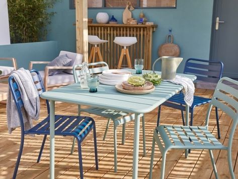 Backyard Furniture, Agaves, Small Balcony, Outdoor Rooms, Outdoor Table, Merlin, Leroy Merlin, Outdoor Furniture Sets, Pergola