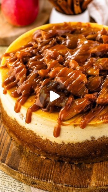 Camila Hurst on Instagram: "Caramel Apple Cheesecake 🍎 
With pieces of spiced apple, and caramel sauce baked into the batter. The batter is also made with spices and apple sauce 🍏 
Topped with more spiced apples and caramel sauce.
Comment “caramel apple” and I will send you the recipe to your messages ❤️

#cheesecake #cheesecakelovers #caramel #caramelapples #cheesecakes" Apple Topping For Cheesecake, Camila Hurst, Topping For Cheesecake, Apple And Caramel, Apples And Caramel, Apple Topping, Caramel Apple Cheesecake, Cheesecake Lovers, Apple Cheesecake