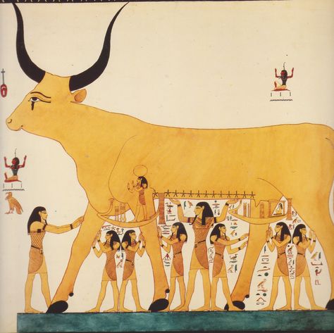 Sacred Cow Egypt Gods, Sacred Cow, Giant Pool, Egyptian Goddess, Holy Cow, Museum Collection, Oracle Cards, British Museum, Ancient Egypt