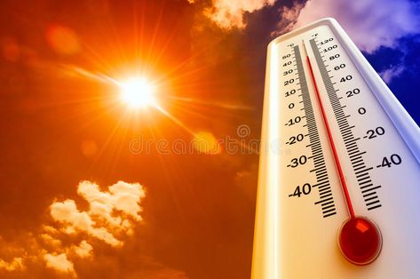 Heat, thermometer shows the temperature is hot in the sky, Summer. Heat, thermometer shows the temperature is hot in the sky How To Grow Lemon, Heat Exhaustion, Ac Maintenance, Dust Bowl, Potted Trees, Meteorology, Power Outage, Weather Forecast, Summer Heat