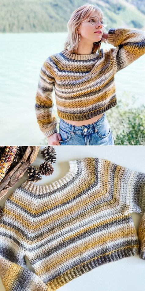 Cotton Crochet Sweater, Fine Yarn Crochet Patterns, Ladies Crochet Jumper Free Pattern, Fitted Crochet Sweater Pattern, Crochet Vneck Sweater Pattern, Crochet Crop Sweater Pattern Free, Crochet Sweaters Women Parter, Round Neck Crochet Sweater, Crochet Pullover Pattern Free