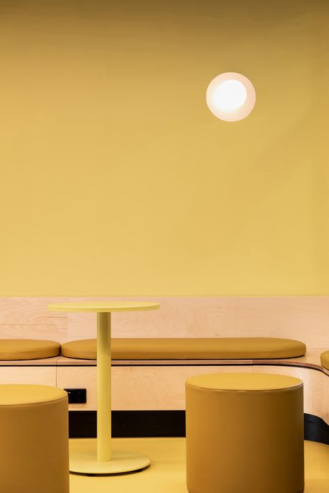 Yellow Interior Design, Commercial Space Design, Australian Interior, Australian Interior Design, Interior Design Awards, Interior Textiles, Yellow Interior, Colorful Space, Workplace Design