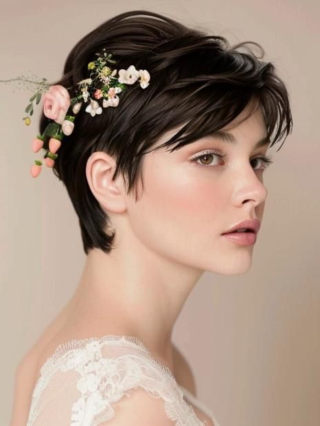 Chic Bridesmaid Hairstyles for Short Hair: Elegant Looks for Every Wedding Style Bridal Pixie Hair, Short Hair Elegant, Short Hair Bridesmaid Hairstyles, Bridesmaid Hairstyles For Short Hair, Diy Bridesmaid Hair, Short Hair Bridesmaid, Short Bridal Hair, Hair Elegant, Headbands For Short Hair