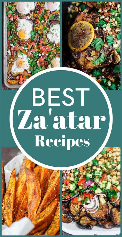 Za'atar is one of the world's best seasonings! This aromatic blend of herbs, toasted sesame seeds and spices will transform your cooking. Grab this full guide along with a list of BEST za'atar recipes you can try from TheMediterraneanDish.com #zaatarrecipes #zaatar #mediterraneanrecipes #mediterraneandiet #mediterraneanfood Zaatar Sweet Potatoes, Sumac Recipes Mediterranean Dishes, Recipes With Zaatar Seasoning, Recipes Using Zaatar, Recipes With Zaatar, Zaatar Recipes, Herb Cake, Za'atar Recipe, Mediterranean Sweet Potatoes