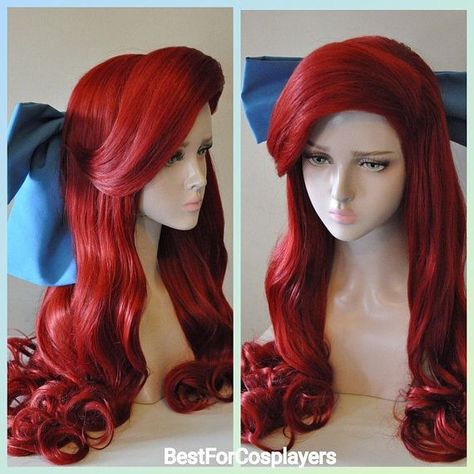 Disney Character Cosplay, The Little Mermaid Musical, Ariel Wig, Ginger Hair Dyed, Mermaid Wig, Cosplay Disney, Ariel Cosplay, Mermaid Cosplay, Little Mermaid Costume