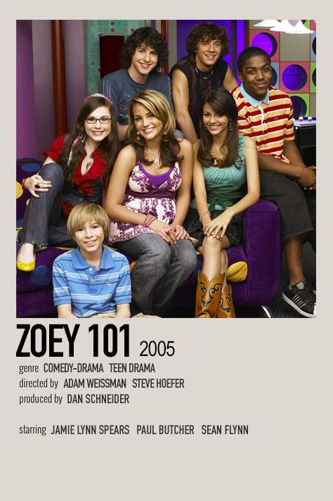 Zoey 101 Poster, Minimalistic Polaroid Poster, Tv Posters, Zoey 101, Posters Minimalist, Iconic Movie Posters, Movie Card, Film Posters Minimalist, Polaroid Poster