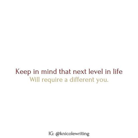 Reposting @knicolewriting: Going to a higher level requires you to change your mindset and often times your surroundings as well. This means some people will get left behind unfortunately. Each level can be challenging, but all serves a purpose. Remember growth requires change. ✨ Your Surroundings Quotes, Change In Life, Brave Women, Change Your Mindset, Left Behind, Change In, Keep In Mind, Some People, Your Story