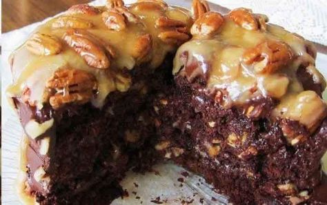 Turtle Caramel Cake Turtle Cake Recipe Easy, Carmel Cake, Caramel Cake Recipe, German Chocolate Cake Mix, Cake With Caramel, Chocolate Turtles, Turtle Cake, Pecan Cake, German Chocolate Cake