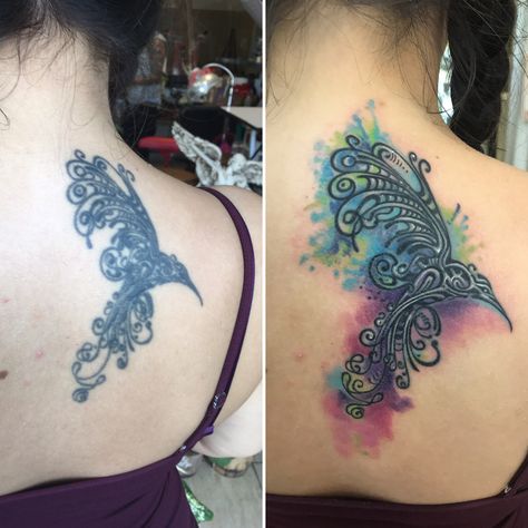 After 9 years I decided to retouch my tattoo and add some color. My Tattoo, Piercing Tattoo, I Tattoo, I Decided, Watercolor Tattoo, Tatting, Piercings, Tattoos, Color