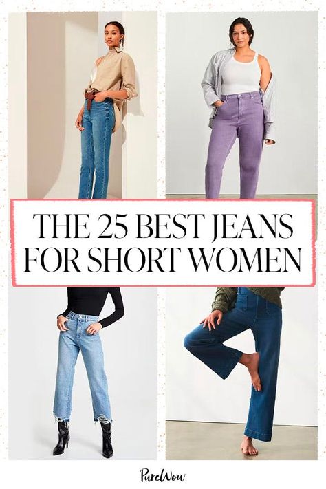 Outfit For Short Women, Best Jeans For Short Women, Jeans For Short Legs, Pants For Short Women, Outfits Short Women, Jeans For Short, Clothes For Petite Women, Style For Short Women, Short Women Outfits