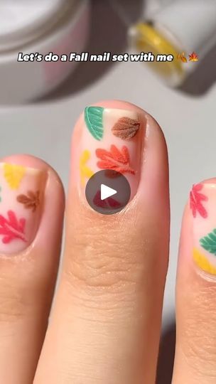 3.7K views · 154 reactions | 🍂 Fall leaves, but make it chic! 🍁 Embrace the autumn vibes with this playful, colorful leaf design 🍃 Perfect for keeping things cute and cozy this season. Who else is ready for sweater weather and crisp air?

#arianailslounge #visalianails #nailsalon #visalianailsalon #nails #nailart #nailsofinstagram #nailservices #naildesign | Aria Nail Lounge  | Bone Thugs-n-Harmony · 1st of Tha Month Tech Tricks, Nail Services, Crisp Air, Autumn Vibes, Colorful Leaves, Fall Leaves, Holiday Nails, Nails Nailart, Nail Tech