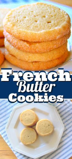 French Butter Cookies, Chocolate Marshmallow Cookies, Simple Cookie, Chocolate Chip Shortbread Cookies, French Butter, Toffee Cookies, After School Snack, Milk And Cookies, Butter Cookies Recipe