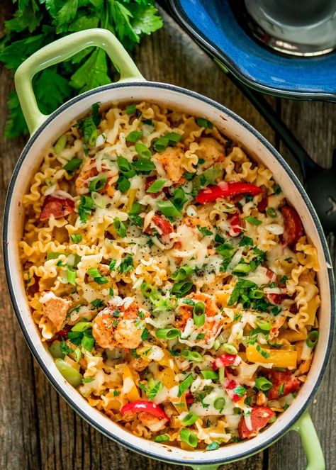 Cajun Pastalaya, Pastalaya Recipe, Favorite Pasta Recipes, Jo Cooks, Cajun Dishes, Fontina Cheese, Cajun Cooking, Andouille Sausage, Cajun Recipes