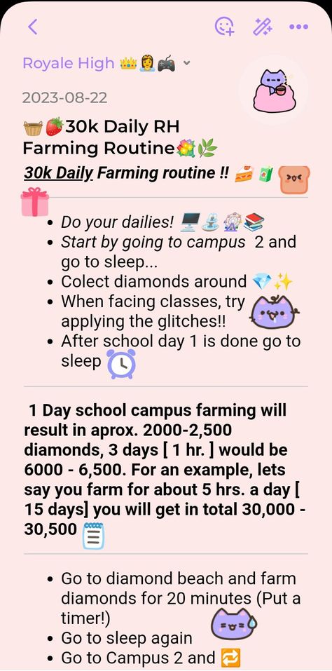 Royal High Grind Routine, Roblox Id Codes For Royale High, Rh Farming Tips, How To Level Up Faster In Royale High, Farming Royale High, Royal High Farming Tips, Rh Farming Routine 2024, Diamond Farming Routine Royale High, Roblox Royale High Journal Id Codes