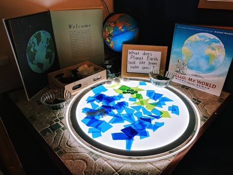 Planet Earth Project, Planets Activities, Space Theme Preschool, Space Preschool, Daycare Themes, Earth Projects, Space Classroom, Reggio Inspired Classrooms, Space Activities