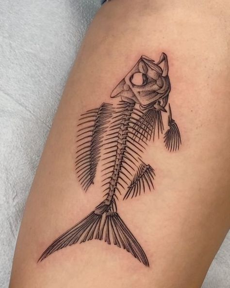 Bass Skeleton Tattoo, Boxfish Tattoo, Bonefish Tattoo, Whale Skeleton Tattoo, Salmon Fish Tattoo, Koi Fish Skeleton, Sailfish Tattoo, Puffer Fish Tattoo, Animal Skeleton Tattoo