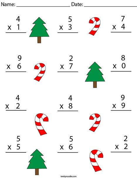 Christmas Multiplication Practice- 1 Digit Math Worksheet - Twisty Noodle Christmas Multiplication Worksheets, Christmas Multiplication, Math Multiplication Worksheets, Holiday Math, Twisty Noodle, Multiplication Practice, Christmas Worksheets, 1st Grade Math Worksheets, Multiplication Worksheets