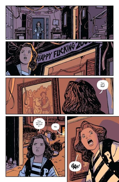 By Brian K. Vaughan and Cliff Chiang Cliff Chiang, Paper Girls, Comic Book Drawing, Comic Page, Comic Illustration, Blade Runner, Comic Strip, Fireworks, Art Sketches