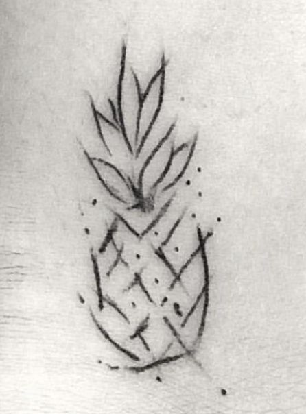 Pineapple Fine Line Tattoo, Ivf Tattoo, Ivf Tattoos For Women, Pineapple Tattoo Ideas, Diy Pineapple Decor, Fertility Tattoo, Pineapple Outline, Pineapple Tattoo Meaning, Pineapple Tattoo