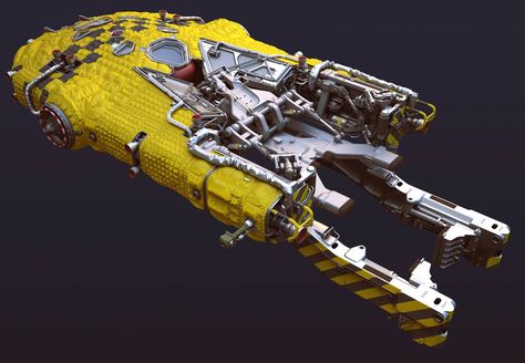 Space tractor by Paul Pepera More space ship here. Hard Surface Modeling, Air Space, Millennium Falcon, Battlestar Galactica, Spacecraft, Paint Job, Timeline Photos, The Space, Art Toy