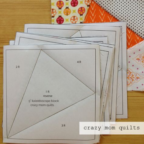 crazy mom quilts: kaleidoscope quilt in progress Foundation Paper Piecing Tutorial, Paper Peicing Patterns, Free Paper Piecing Patterns, Paper Piecing Tutorial, Crazy Quilts Patterns, Kaleidoscope Quilt, Paper Pieced Quilt Patterns, Foundation Paper Piecing Patterns, Nancy Zieman