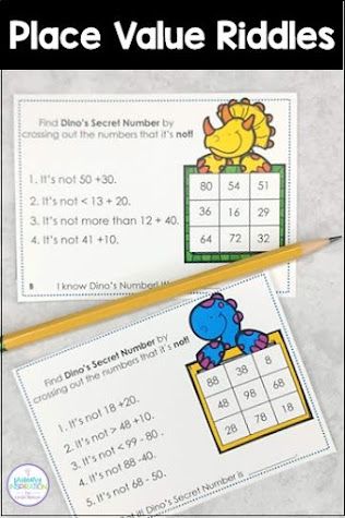 Primary Inspiration: Math Logic Puzzles ... and a Freebie! 1st Grade Place Value, Logic Math, Math Logic Puzzles, Math Tubs, 120 Chart, Teaching Addition, Math Kindergarten, Math Enrichment, Math Riddles