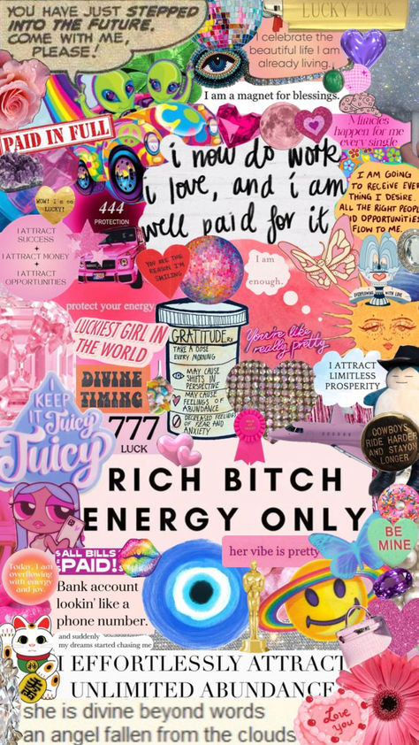 Rich Luxury, Spiritual Wallpaper, Vision Board Wallpaper, Vision Board Inspiration, Lisa Frank, Iphone Wallpaper Girly, Pretty Wallpaper Iphone, Manifestation Affirmations, Lucky Girl