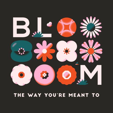 Elen Winata, Flower Symbol, Post Instagram, Flower Graphic, Graphic Design Fun, Typography Inspiration, Flower Illustration, Graphic Design Posters, Graphic Poster