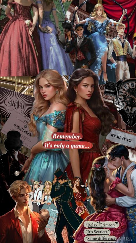 Caraval Collage | Stephanie Garber #collageart #caraval #legendary #aesthetic #donatella #jacks #princeofhearts #legend #books #stephaniegarber Caraval Collage, Jacks And Donatella, Legendary Stephanie Garber Aesthetic, Legend And Donatella, Donatella And Legend, Scarlet Dragna, Caraval Jacks, Caraval Donatella, Caraval Characters