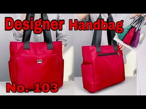 (15) DIY: Designer Handbag No.103, Shoulder Bag With Multi Pockets Tutorial By Anamika Mishra... - YouTube Diy Handbag Tutorial, Zippered Tote Bag Pattern, Backpack Project, Multi Pocket Bag, Handbag Tutorial, Diy Wallet, Diy Bags Patterns, Backpack Pattern, Couture Sewing Techniques