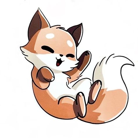 Fox Hand Pose, Fox Chibi, Fox Onesie, Sleeping Drawing, Fox Drawing, Cute Doodles, Cartoon Drawings, Drawing Reference, Onesies