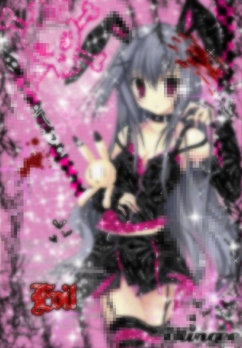 Luci4 Wallpaper, Pink Scene Pfp, Yumi Kawaii, Scene Pfp, Dark Kawaii, Cybergoth Anime, Scene Core, 2000s Emo, Moe Anime