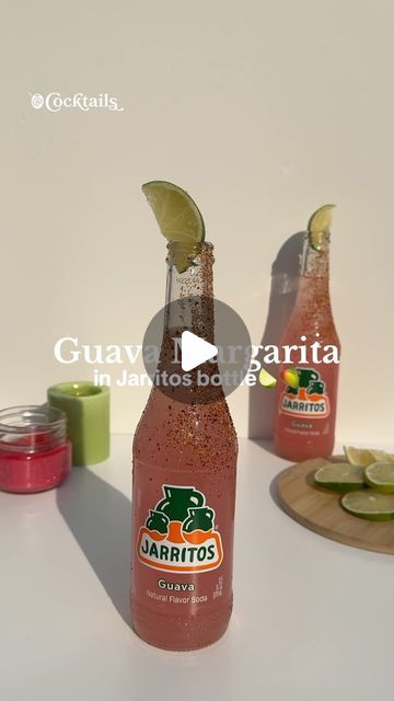 Cocktails (21+ to follow) on Instagram: "When a refreshing Jarritos guava soda meets a margarita... you get the drink of the summer!🌞💗 Cheers to warm days and bottle beverages!🤩🍹 #margarita #jarritos #guava #soda #marg #delicious #drink #yummy #cocktail #idea #inspo #cute #fun #easy #recipe #cocktailrecipe #drinkrecipe #tequila #summer #warmdays #backyard #pool #poolside #fyp" Jarritos Margarita, Jarritos Drink Tequila, Mexican Recipe, Tequila Drinks, Alcohol Drinks, Cocktail Drinks Recipes, Drink Ideas, Cocktail Drinks, Backyard Pool