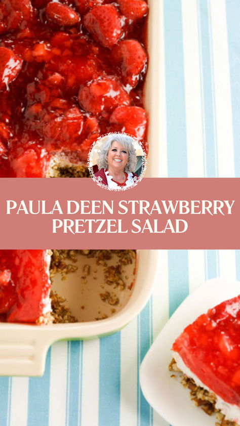 Paula Deen Strawberry Pretzel Salad Paula Deen Strawberry Pretzel Salad, Pretzel Crust Strawberry Dessert, Congealed Salads Easy, Pretzel Dessert Strawberry, Strawberry Pretzel Dessert Recipe, Best Healthy Desserts, Pretzel Jello Dessert Strawberry, Pretzel Recipe Dessert, Pretzel Strawberry Dessert